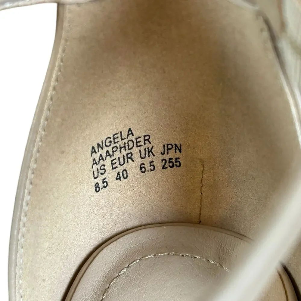 Dream Pairs Angela Pumps Sz 8.5 Beige Ankle Strap Minimalist Classic Block Heels - Picture 10 of 11